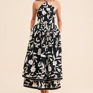 Halter Floral Maxi Dress